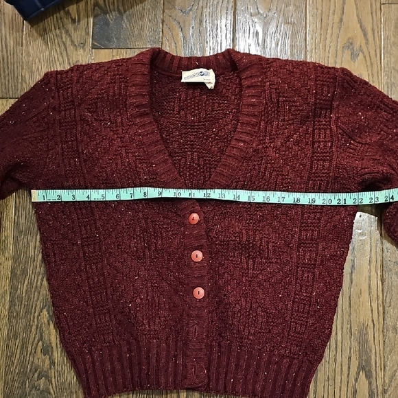 Women's Burgundy Sweater - Picture 6 of 8